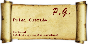 Pulai Gusztáv névjegykártya